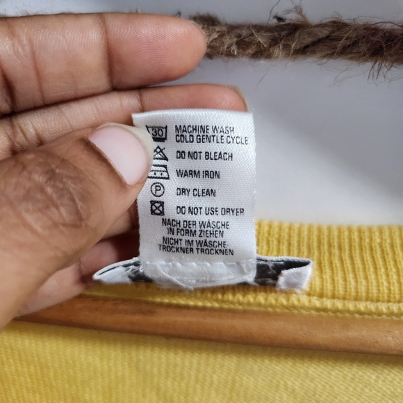 Marz Munchen Pure Wool Sweater Yellow Men's Medium - Picture 4 of 6